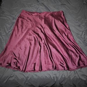 Bar III Womens Purple Satin Calf Formal Midi Skirt Plus